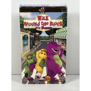 WALK AROUND THE BLOCK WITH BARNEY {1999} | Lyrick Studios VHS TAPE, Tested